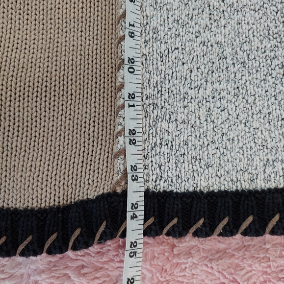 Vintage Christopher & Banks Hand Embroidered PatchWork Sweater Size Large - Picture 7 of 7